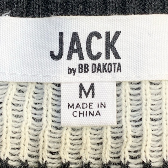 Jack by BB Dakota Cyndi Jacquard Oversized Modern Geometric Poncho - Size Med - Picture 13 of 15